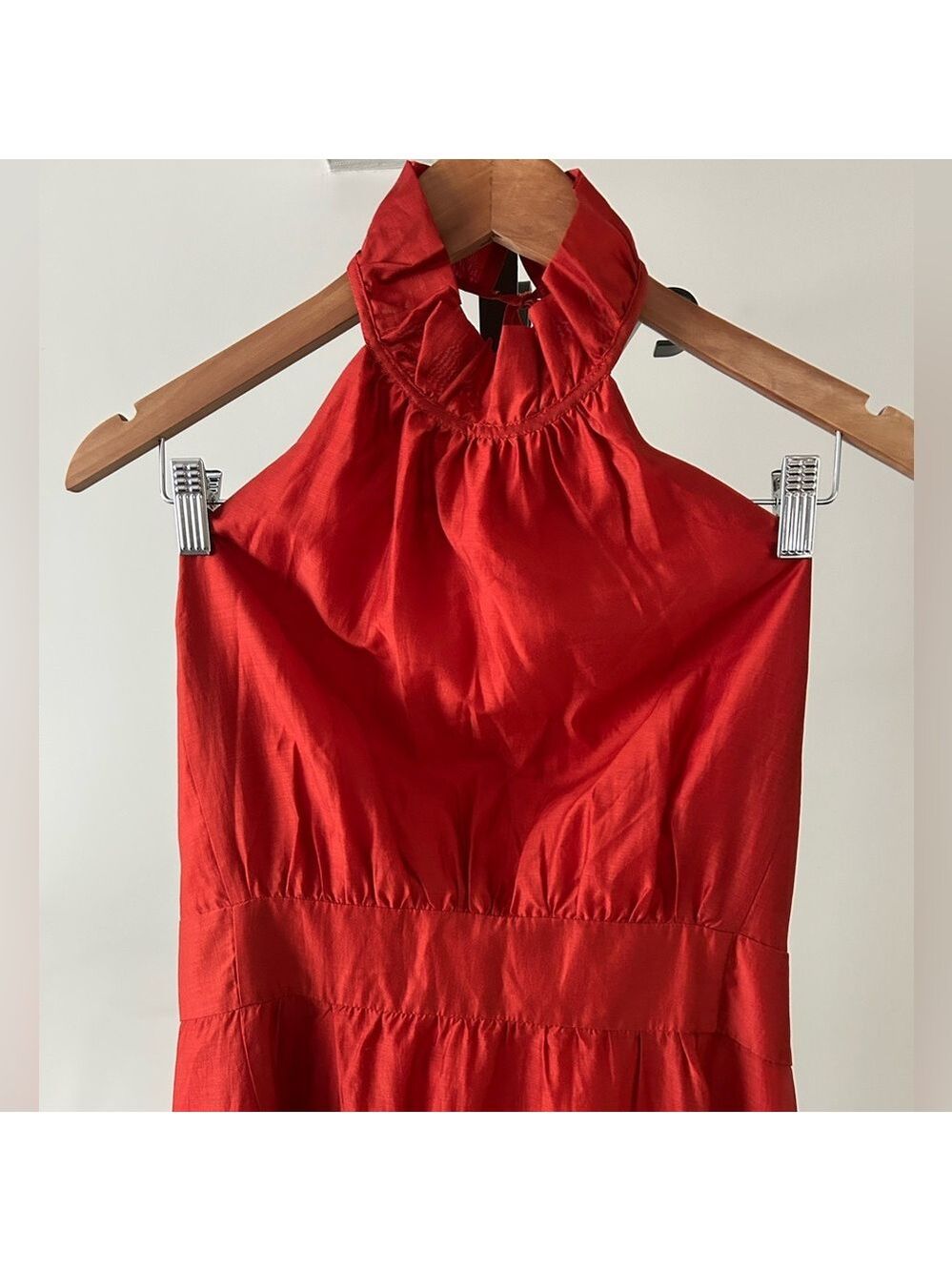 Banana Republic Halter Midi Dress, Size 4, Colour Burnt Orange. - Picture 6 of 9